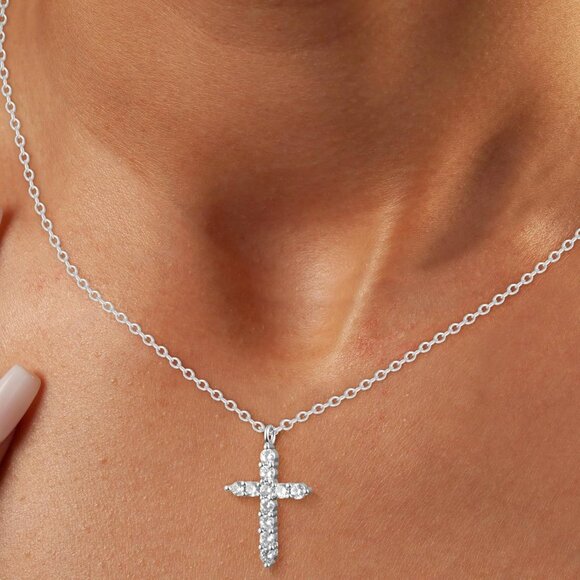 Delicate Gold Plated Cross Necklace with Adjustable Chain - For All Occasions - Picture 2 of 6